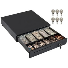 Metal Cash Drawer with Removable Coin Slots, RJ11/RJ12 Lock