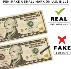 Money Marker (2 Counterfeit Pens) – Counterfeit Bill Detector Pen with Upgraded