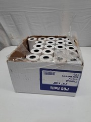 Alliance Thermal Paper Receipt Rolls, 2 1/4&Prime; x 50&prime;, White, 46 Rolls Open Box New