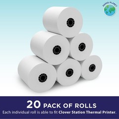 Thermal Receipt Printer Paper for Clover Station by Paper Planet | 20 Rolls |…