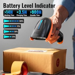 Tera Wireless 1D Laser Barcode Scanner 2.4GHz USB Cordless Reader