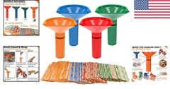 Coin Sorter Tubes – 4 Color-Coded Tubes for Quarters, Dimes, Nickels & Pennies