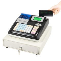 Electronic POS System Cash Register LED Display For Retail W/ Drawer 48 Keys US