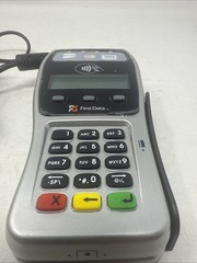First Data FD-35 LCD Screen PIN Pad Portable Credit Card Terminal Untested