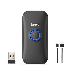 1D Mini Bluetooth Barcode Scanner, 3-in-1 USB Wired & Bluetooth & 2.4G Wireless