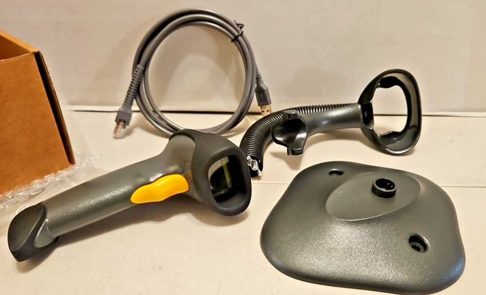 Barcode Scanner With Stand And USB Cable – New B3