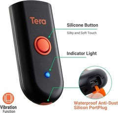Tera Mini 1D 2D QR Wireless Barcode Scanner for iOS, Windows, Android IP66