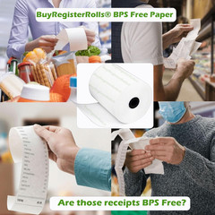 Phenol Free Thermal Paper (10 Rolls) 3 1/8 x 230 Receipt Rolls fits all Clover P