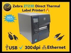 Zebra ZT230 Direct Thermal Label Printer 300 dpi, USB, Ethernet! USA Seller!🔥⭐