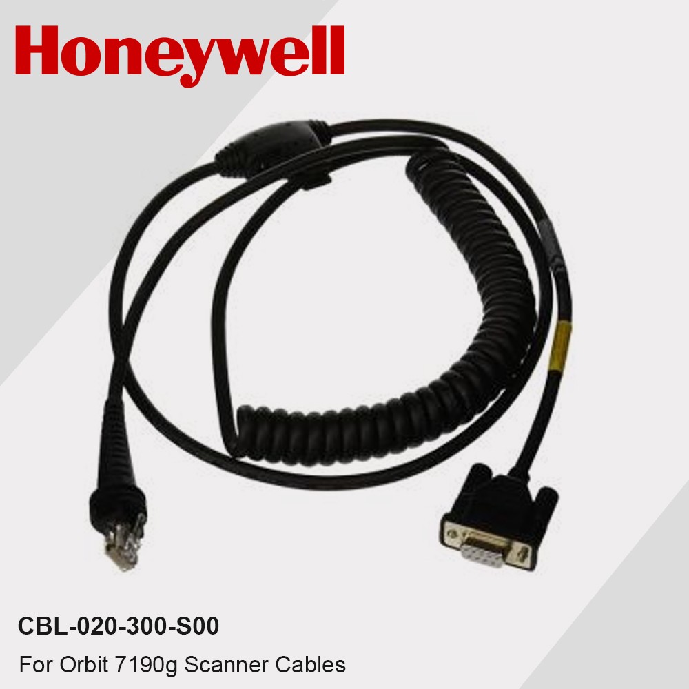Honeywell CBL-020-300-S00 9.84 ft Coiled Serial Interface Cable for Orbit 7190g