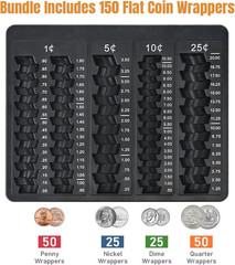 1PCS Black Coin Counter Tray -Change Counter Coin Counting and Sorting Tray with