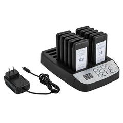 Wireless Restaurant Pager System with 10 Beepers and Long Range Signal