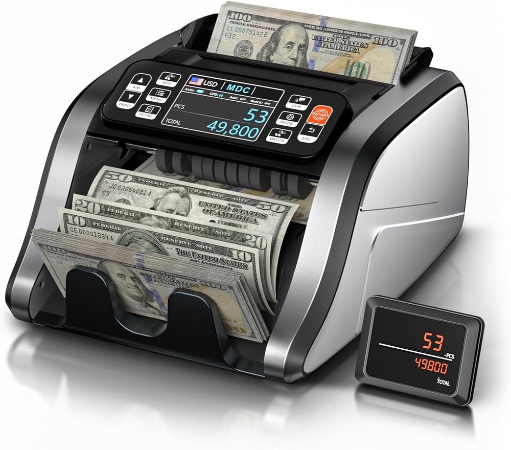 Aneken N60 Money Counter Mixed Denoms 3.5&Prime; HD Dual TFT Printer