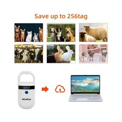 NetumScan Upgraded Pet Microchip Reader Scanner, 256 Data Storage Pet Chip ID…