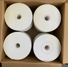 8 Rolls 3-1/8” x 5.9” x 1.00” id core 80gsm/20# white direct thermal 645’