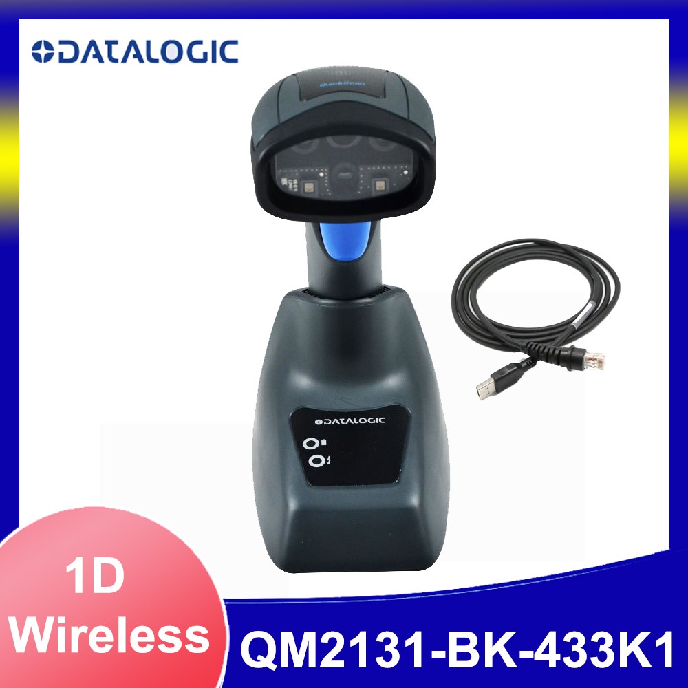 Datalogic Quickscan QM2131-BK-433K1 1D Wireless Barcode Scanner USB Kit w/ Base