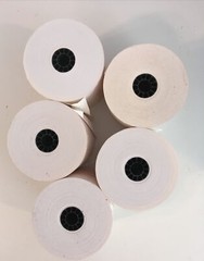 *NOS* 1 PLY THERMAL WHITE REGISTER TAPE 3 1/8&Prime; WIDE, 3&Prime; DIAMETER ROLL (LOT OF 5)