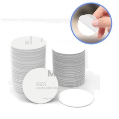 100 NTAG215 NFC Tags 25mm Adhesive Coins White