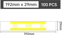 New Pack of 100 Yellow Currency Straps for $1000 Bills