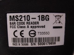 UNITECH USB BARCODE SCANNER MS210-1BG
