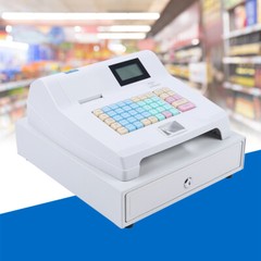48Key Desktop Electronic Cash Register POS Casher Digital LED Display w/ Drawer
