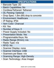 Code CR1500K201C508 Code Reader 1500 CR1500 Handheld Barcode Scanner Kit Cable