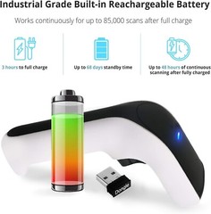 Escáner De Código De Barras Bluetooth Inalámbrico Portátil 1D y 2D Con Soporte