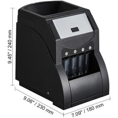 Uimoso Automatic Coin Sorter and Wrapper with 4 Coin Tubes, 230 Coins/Min