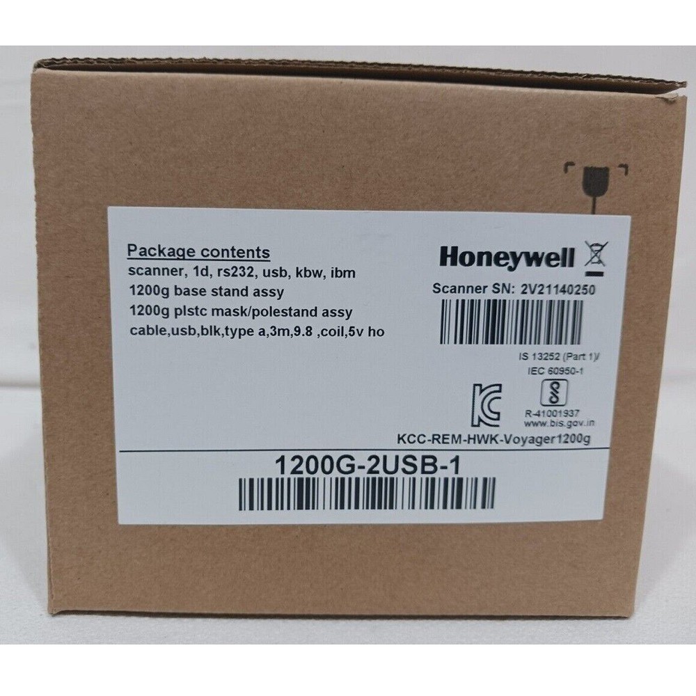 Honeywell 1200G-2USB-1 Single-Line Wired USB Handheld Barcode Scanner