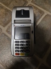 First Data FD130 Duo Credit/ Debit Card Terminal Cracked Screen. Tested