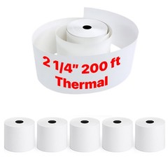 Thermal Receipt Paper Rolls [2 1/4&Prime; x 200&prime;] x [5 Rolls] BPA­ Free, 48gsm High…