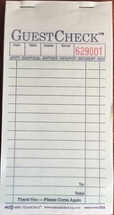 3 Pack G6000 Guest Checks Book Waitress Pad CARBON COPY 15 Line 50 Page Booklet