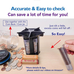 Coin Counter Change Sorter Tube with Coin Wrappers as Roller Machine | Manual
