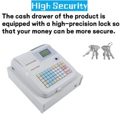 Electronic Pos Cash Register Cashier Machine With Drawer Financial Equipment