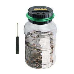 Coin Counter Piggy Bank, Coin Jar for Adults, Digital Counting Money Jar, 1.8…