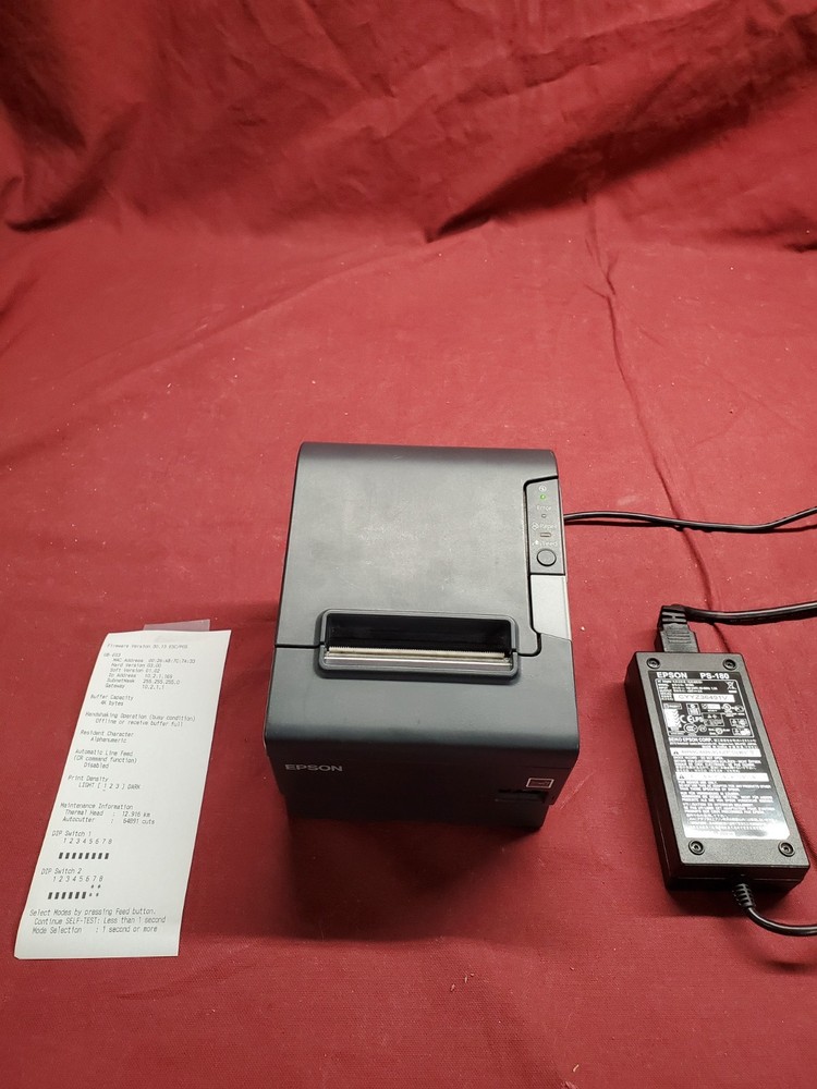 Epson TM-T88V Thermal Receipt Printer M244A w/ AC Adapter #E2 59