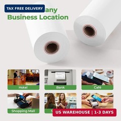 MUNBYN 2 1/4 x 50ft Thermal Paper (10 Rolls), BPA Free Receipt Paper, 58mm Therm