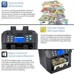 Mixed Denomination Bill Counter Sorter Machine Cash Money Currency Counting ZZap