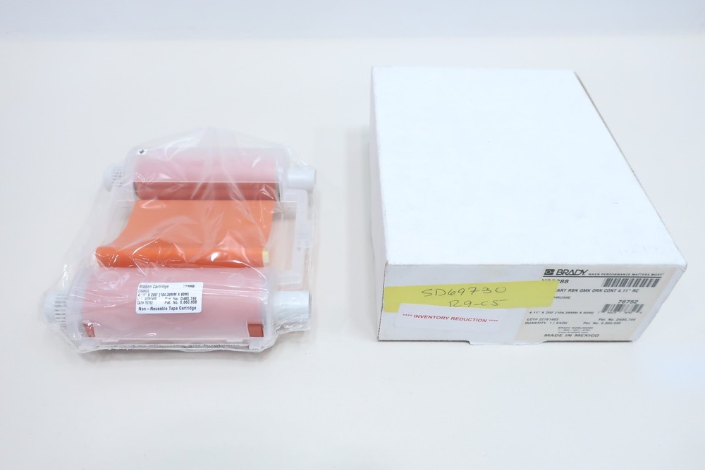 Brady 76752 Orange Ink Cartridge 4.11in X 200ft