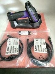 ZEBRA FEC-870125 DS3678 FEDEX SCAN GUN AND CHARGING CRADLE W / CABLES & BATTERY