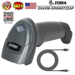 Zebra Symbol DS4308-SR00007ZZAP 1D 2D Barcode Scanner Imager with USB Cable US