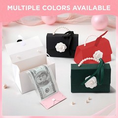 Money Pull Box Cash Surprise Mini Rose Handbag 30 PCS Transparent Bags