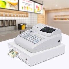 Electronic Cash Register Drawer W/Key Pos 6 Digits Led Display Restaurant Retail