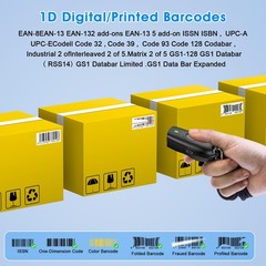 Bluetooth Barcode Scanner Mini 1D Portable 3-in-1 Wireless USB Wired Reader