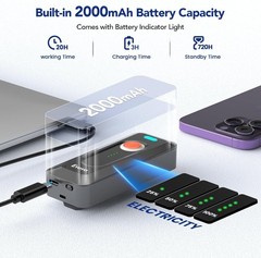 Portable Mini 2D&1D QR Bluetooth Barcode Scanner Wireless with Clip | 2000mAh…
