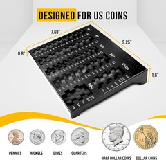 Coin Sorting Tray – Bank Teller Change Counter Coin Counting and Sorting Tray…