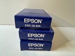 Original 3- Pack Epson ERC-38BR Color Cartridge Black, Red