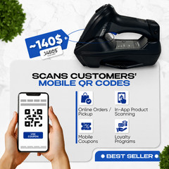 Handheld Industrial 1D/2D Barcode Reader w/Bundle🔸Similar to Datalogic PM9600🔸
