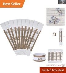 Self-Adhesive Currency Straps – 100 Pack, ABA Standard Brown $5000 Bill Wrappers