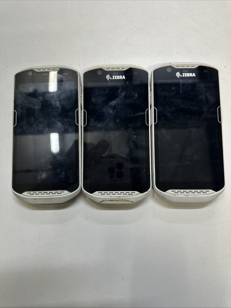 Lot of 3 Zebra Barcode Scanners TC510K-1HDZU2P-US, GRADE C NO BATT READ DESC